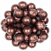Brown Foil Wrapped Milk Chocolate Balls, (10 Pounds)