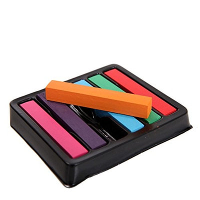 Sherryshine Hair Chalk - Set of 6 Color Sticks of Temporary Nontoxic Hair Dye Color on For Halloween, Theater, Performance or Daily Life