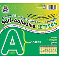 School Specialty Self-Adhesive Letters 4 inch - Green - Pack of 78