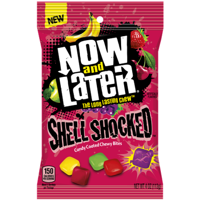 Ferrara Candy Company Now; Later Shell Shocked Candy, Mixed Fruit, 4 Ounce Bag