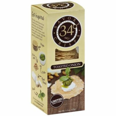 34 Degrees Toasted Onion Crisps, 4.5 oz, (Pack of 18)