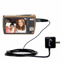 Gomadic Intelligent Compact AC Home Wall Charger suitable for the Kodak EasyShare M530 - High output power with a convenient, foldable plug design - U