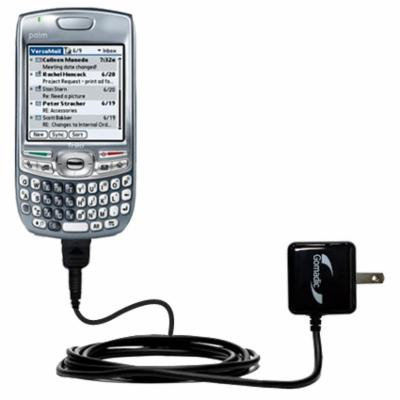 Gomadic Intelligent Compact AC Home Wall Charger suitable for the Palm Treo 680 - High output power with a convenient, foldable plug design - Uses Tip