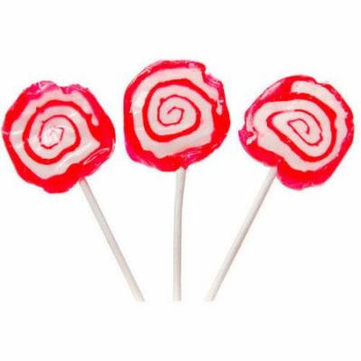 Hypno Pops Petite Red & White Swirled Lollipops, 100 count