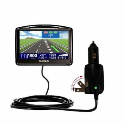 Intelligent Dual Purpose DC Vehicle and AC Home Wall Charger suitable for the TomTom GO 730 - Two critical functions, one unique charger - Uses Gomadi