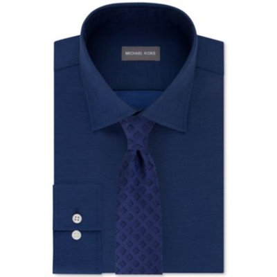 Men's Airsoft Solid Dress Shirt & Foreshadow Square Tie