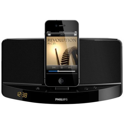 Philips AD300/37 iPod iPhone Docking Speaker Black