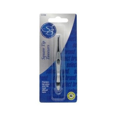Select Brand Square Tip Tweezers 5-31SB Precision Eyebrows Beauty Hair Salon