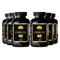 Digestion supplements - EXTRA VIRGIN COCONUT OIL 3000 MG - Digestive cleanser - 6 Bottles 360 Softgels