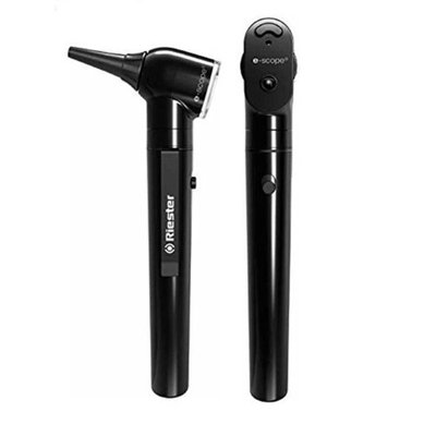 Riester 2131-202 E-scope Otoscope and Ophthalmoscope Set Halogen Black