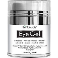 Eye Gel for Dark Circles, Puffiness, Wrinkles, Fine Lines and Bags - The Most Effective Anti-Aging Eye Cream for Under and Around Eyes with Hyaluronic Acid and Rosehip Oil - 1.7 fl. oz