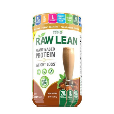 Wellnx Nature's Science Raw Lean Protein Powder, Chocolate, 1 Lb