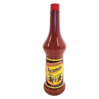 B & B B Picamas Red Hot sauce 7.5 oz - Salsa Roja picante (Pack of 18)