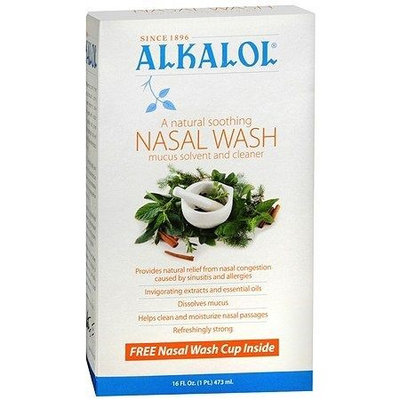 Alkalol Nasal Wash Mucus Solvent and Cleaner 16.0 fl oz(pack of 3)
