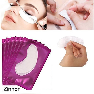 Zinnor 150 Pairs Set,Under Eye Gel Pads,Professional Lint Free Lash Extension Eye Gel Patches for DIY Eyelash Extension Eye Mask Makeup Beauty Tool 3 Colors (Purple paste grid film)
