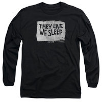 THEY LIVE/WE SLEEP - L/S ADULT 18/1 - BLACK - XL