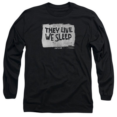 THEY LIVE/WE SLEEP - L/S ADULT 18/1 - BLACK - XL