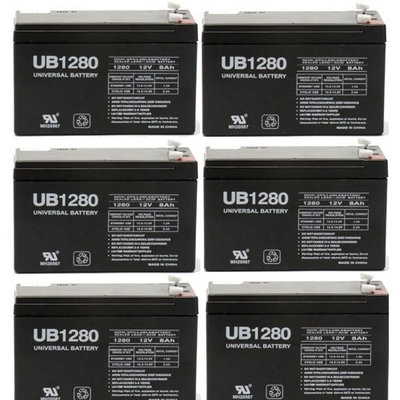 Universal Power Group 12v 8ah UPS Battery 7.2ah BB Battery BP7.2-12-T2, BP7.2-12T2-6 Pack