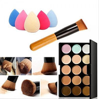 Palette Concealer Contour Makeup Cream Face 15 Colors Sponge Puff Powder Brush Set Homey Delight