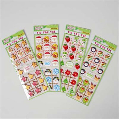 Regent Products G91593CS 4 Assorted Puffy Tic-Tac-ToeSticker Pack of 91