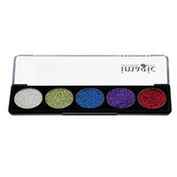 Baoblaze Pressed Glitter Eyeshadow Palette 5 Colors Pigmented Long-Lating Shimmer Powder Eye Shadow Pallet Waterproof Makeup Kit - #03