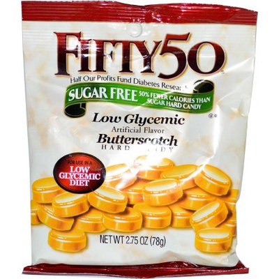 Fifty-50 Hard Candy, Butterscotch, 2.75 OZ (Pack of 2)