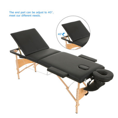 Abody 3 Fold Portable Massage Table 84''L Facial SPA Therapy Massage Bed for Tattoo Beauty Salon Device