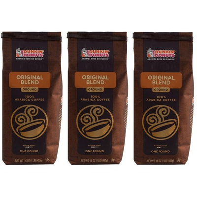 Dunkin' Donuts Ground Coffee (Three Pack, Original Blend)