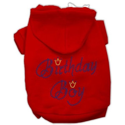 Mirage Pet Products 18-Inch Birthday Boy Hoodies, XX-Large, Red