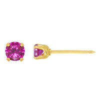 Home Ear Piercing Kit with a 14KT 3MM July Created Ruby Earring