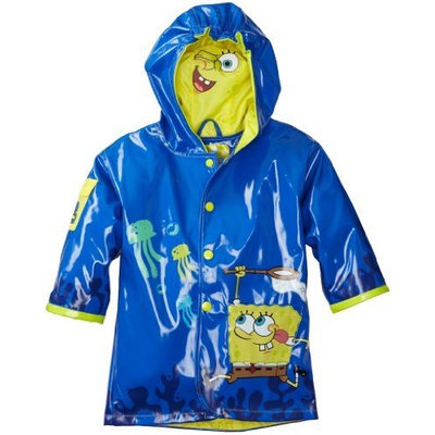 Kidorable Little Boys' Spongebob Squarepants All Weather Waterproof Coat, Blue