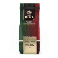 CAFE BRITT FUSION: 12 oz, Light and Dark Roast Blend, Whole Bean Arabica Coffee, NON-GMO, Fair Trade Certified, Costa Rican Premium Hard Bean Coffee, Certified Kosher and Gluten Free