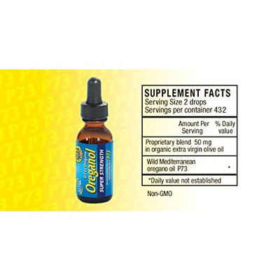 North American Herb and Spice Oreganol P73 Dietary Supplement Immune Health, 1 ounce (Pack of 2)