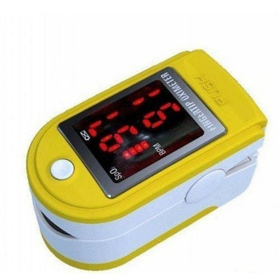 Lotfancy® (CE FDA Approved) -- Portable Sports and Aviation Finger Pulse Oximeter OX Spo2 Fingertip Oxygen Digital Monitor -- SPO2 / PR (Pulse rate) / Pulse Intensity value Display -- (Can be used in such Sports activities: Mountain Climbing, High-Altitude Street Cycling and Light Jogging, Speed Walking and Running etc.) (Yellow with LED Display)