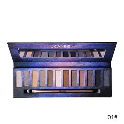 12 Colors Beauty Brick Eyeshadow Smoky Matt Pigment Palette Makeup Set