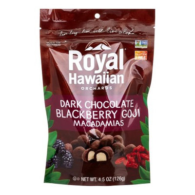 ROYAL HAWAIIAN 271166 4.5 oz. Dark Chocolate Blackberry Goji Macadamias