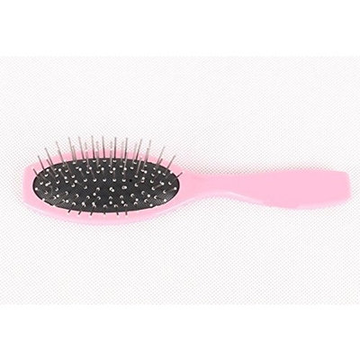 1 Pack Comb Hairbrush Revent Static Hair Brush Synthetic Tangle Clip Extension Wig Pink Styling Tools Combo Pocket Long Round Handle Holder Dazzling Popular Beard Natural Grooming Girl Travel Kit