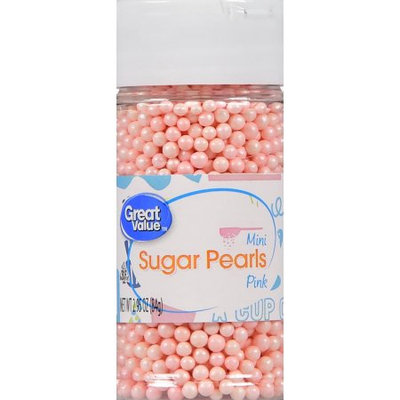 Wal-mart Stores, Inc. Great Value Mini Pink Sugar Pearls, 2.95 oz