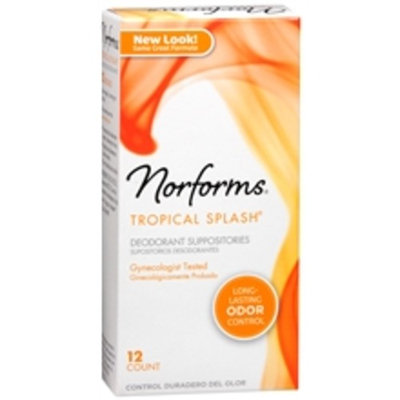 Norforms Feminine Deodorant Suppositories Tropical Splash