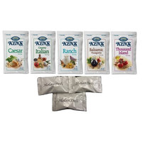 (25 Packets) Ken's Steak House Assorted Salad Dressing 5 Flavors 1.5 oz Packets. (Caesar, Ranch, Creamy Italian, Balsamic Vinaigrette, Thousand Island). Includes HolanDeli Mints.