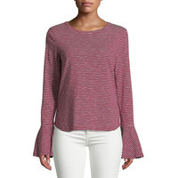 Crewneck Flounce Sleeve Top