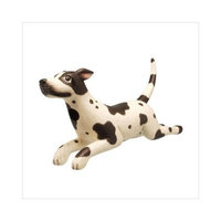 Bobbo Dog Leaping White W/ Black Spots Birdhouse