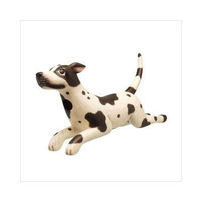 Bobbo Dog Leaping White W/ Black Spots Birdhouse