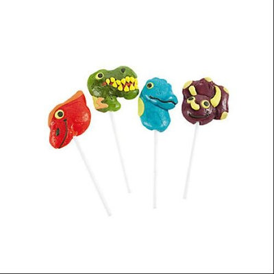 Frosted Dino-Mite Lollipop Suckers Pack of 12