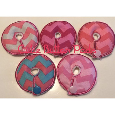 Cutie Button Pads G-tube 5 Pack Pads (Reusable Girls 2)