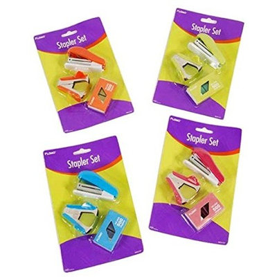 Flomo 3 Pack Stapler, Staple Puller And Staple Set(pack Of 48)