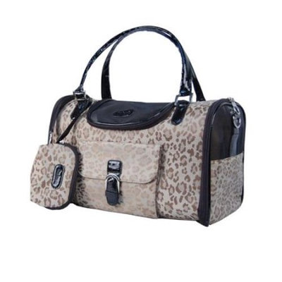 Anima Brown Leopard Travel Bag For Puppy Dog - Small