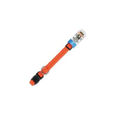 Aspen Pet Petmate 5/8 Nylon Reflective Padded Adjustable Dog Collar in Orange, Medium