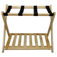 Luggage Rack with Shelf - Natural - Flora Home