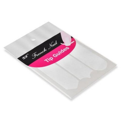Zodaca 5-Pack (240 pcs) French Manicure Nail Art Tips Form Guide Sticker DIY Stencil (5-Pack Bundle)